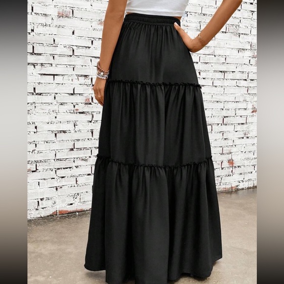 BellanBlue | Skirts | Plus Frill Tiered Drawstring Waist Maxi Skirt ...